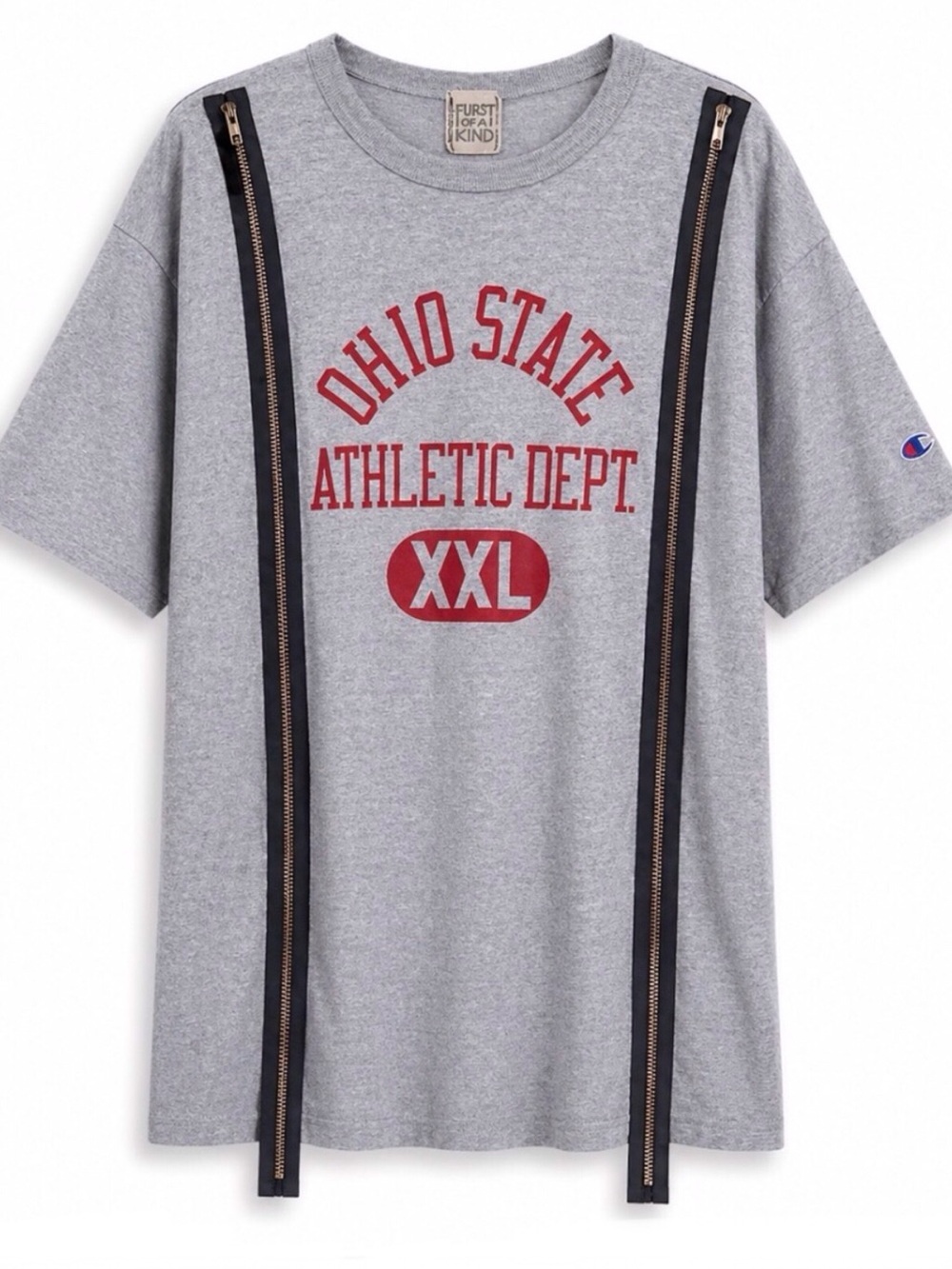 ‘Furst of a Kind’ Vintage Upcycled “Ohio State” Zipper Fashion Tee